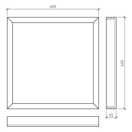 APLED - LED Panel za površinsku montažu QUADRA LED/40W/230V hrast