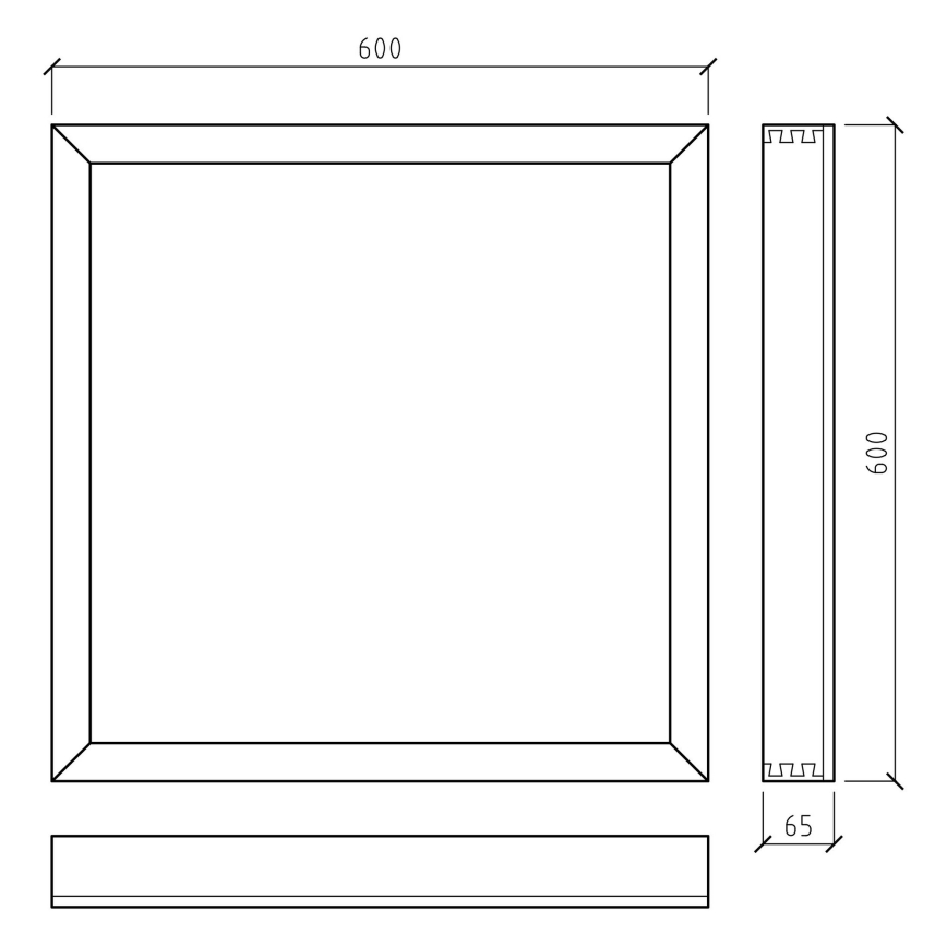 APLED - LED Panel za površinsku montažu QUADRA LED/40W/230V hrast