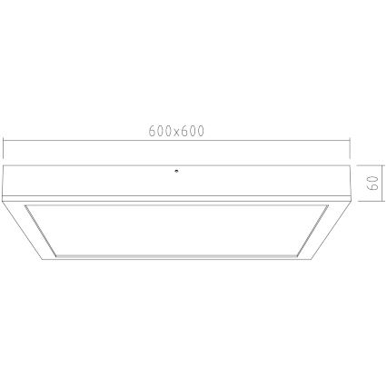 APLED - LED Panel za površinsku montažu QUADRA LED/42W/230V hrast