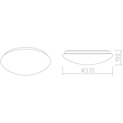 APLED - LED Stropna svjetiljka LENS P TRICOLOR LED/18W/230V IP41 2700 - 6500K 1210lm