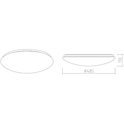 APLED - LED Stropna svjetiljka LENS P TRICOLOR LED/36W/230V IP41 2700 - 6500K 2520lm