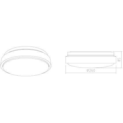 APLED - LED Stropna svjetiljka LENS PP TRICOLOR LED/12W/230V IP41 2700 - 6500K 825lm