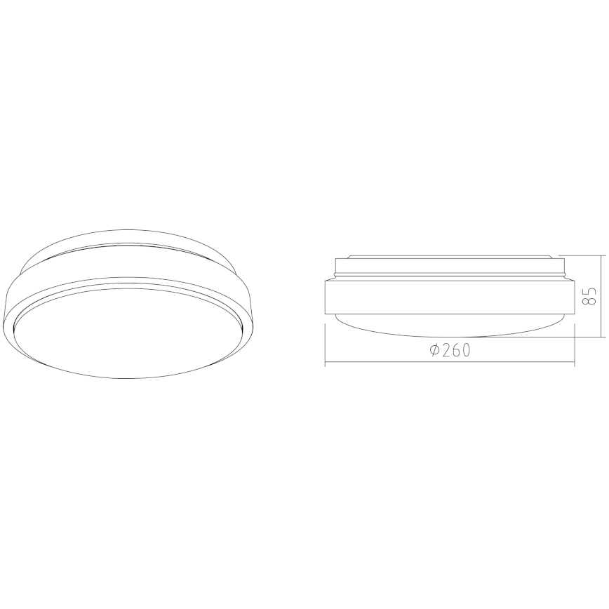 APLED - LED Stropna svjetiljka LENS PP TRICOLOR LED/12W/230V IP41 2700 - 6500K 825lm