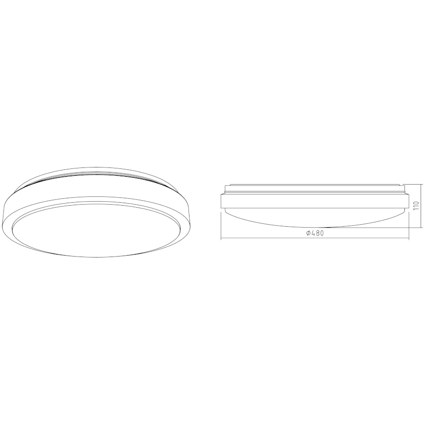 APLED - LED Stropna svjetiljka LENS PP TRICOLOR LED/36W/230V IP41 2700 - 6500K 2520lm
