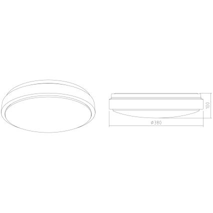 APLED - LED Stropna svjetiljka LENS R TRICOLOR LED/24W/230V IP41 2700 - 6500K 1680lm