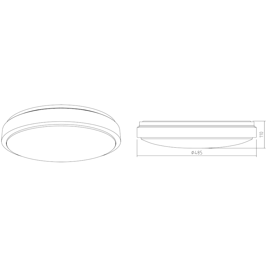 APLED - LED Stropna svjetiljka LENS R TRICOLOR LED/36W/230V IP41 2700 - 6500K 2520lm