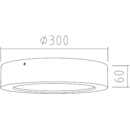 APLED - LED Stropna svjetiljka RONDO LED/24W/230V pr. 30 cm hrast