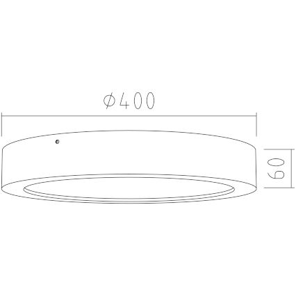 APLED - LED Stropna svjetiljka RONDO LED/36W/230V pr. 40 cm hrast