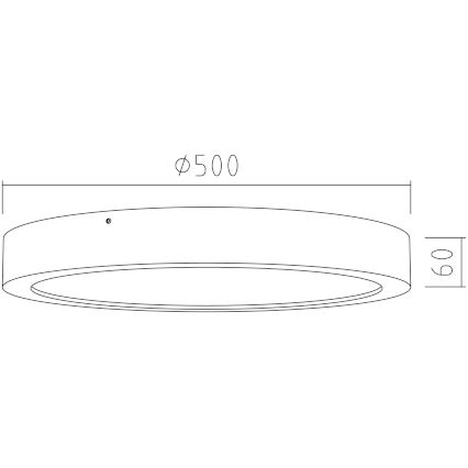 APLED - LED Stropna svjetiljka RONDO LED/48W/230V pr. 50 cm hrast