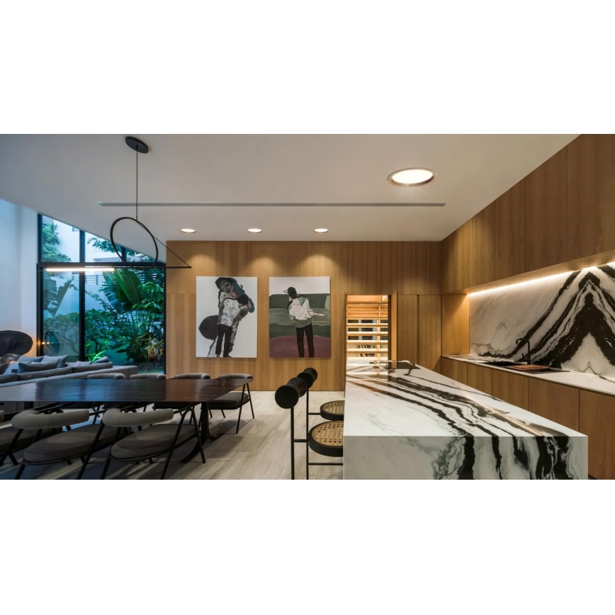 APLED - LED Ugradbena svjetiljka RONDO WOODLINE LED/18W/230V 3000K promjer 26 cm masivni hrast