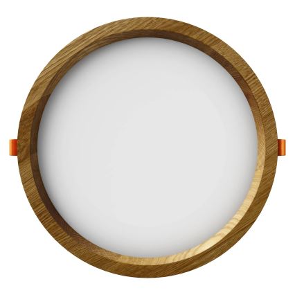 APLED - LED Ugradbena svjetiljka RONDO WOODLINE LED/18W/230V 3000K promjer 26 cm masivni hrast