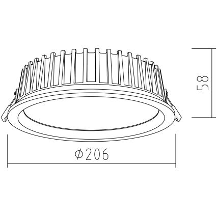 APLED - LED Ugradbena svjetiljka RONDO WOODLINE LED/12W/230V 3000K pr. 20 cm bor masivni