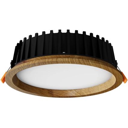 APLED - LED Ugradbena svjetiljka RONDO WOODLINE LED/12W/230V 4000K pr. 20 cm hrast masivni