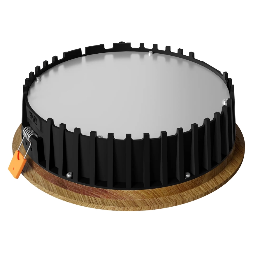 APLED - LED Ugradbena svjetiljka RONDO WOODLINE LED/12W/230V 4000K pr. 20 cm hrast masivni