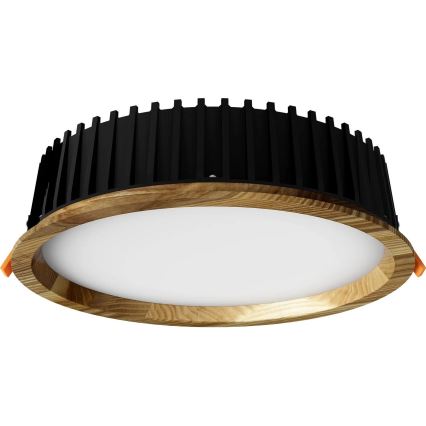 APLED - LED Ugradbena svjetiljka RONDO WOODLINE LED/18W/230V 3000K pr. 26 cm jasen masivni