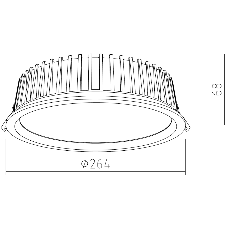 APLED - LED Ugradbena svjetiljka RONDO WOODLINE LED/18W/230V 4000K pr. 26 cm jasen masivni