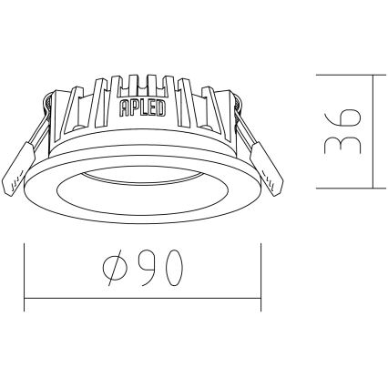 APLED - LED Ugradbena svjetiljka RONDO WOODLINE LED/3W/230V 3000K pr. 9 cm bor masivni