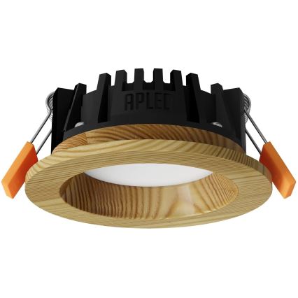 APLED - LED Ugradbena svjetiljka RONDO WOODLINE LED/3W/230V 4000K pr. 9 cm bor masivni