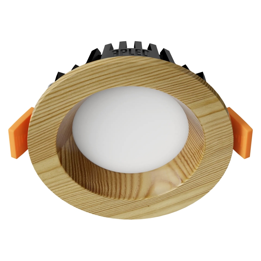 APLED - LED Ugradbena svjetiljka RONDO WOODLINE LED/3W/230V 4000K pr. 9 cm bor masivni