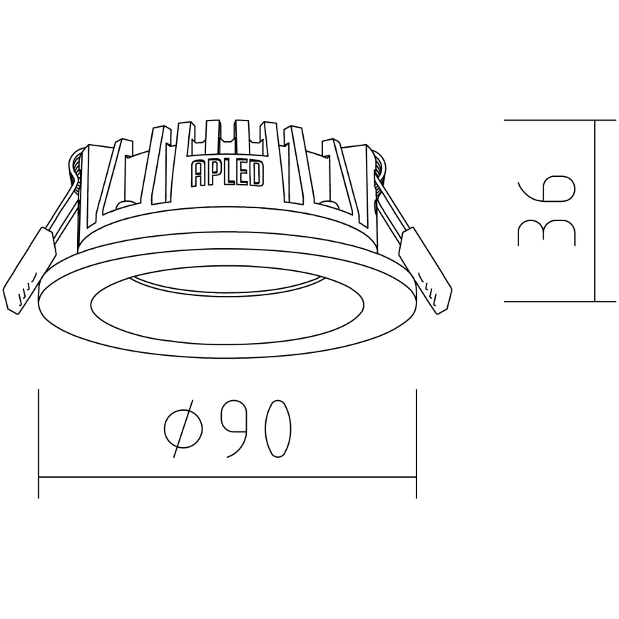APLED - LED Ugradbena svjetiljka RONDO WOODLINE LED/3W/230V 4000K pr. 9 cm bor masivni