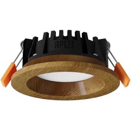 APLED - LED Ugradbena svjetiljka RONDO WOODLINE LED/3W/230V 4000K pr. 9 cm hrast masivni