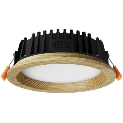 APLED - LED Ugradbena svjetiljka RONDO WOODLINE LED/6W/230V 3000K pr. 15 cm bor masivni