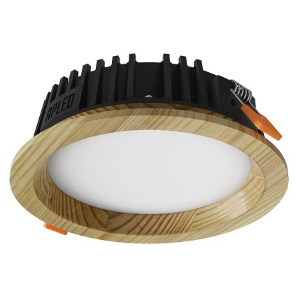 APLED - LED Ugradbena svjetiljka RONDO WOODLINE LED/6W/230V 3000K pr. 15 cm bor masivni