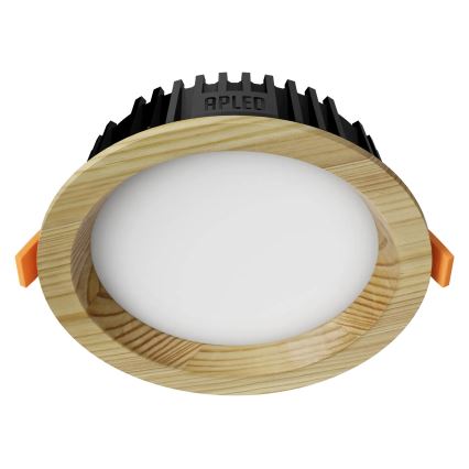 APLED - LED Ugradbena svjetiljka RONDO WOODLINE LED/6W/230V 3000K pr. 15 cm bor masivni