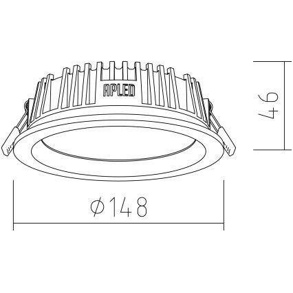 APLED - LED Ugradbena svjetiljka RONDO WOODLINE LED/6W/230V 3000K pr. 15 cm bor masivni