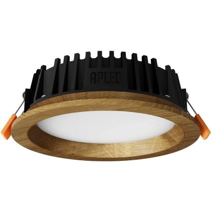 APLED - LED Ugradbena svjetiljka RONDO WOODLINE LED/6W/230V 3000K pr. 15 cm hrast masivni