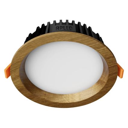 APLED - LED Ugradbena svjetiljka RONDO WOODLINE LED/6W/230V 3000K pr. 15 cm hrast masivni