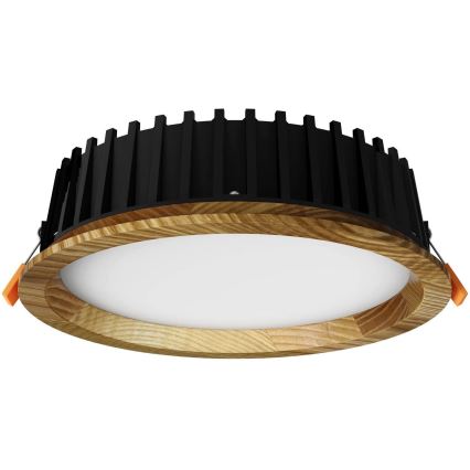 APLED - LED Ugradbena svjetiljka RONDO WOODLINE LED/6W/230V 3000K pr. 15 cm jasen masivni