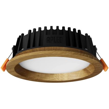 APLED - LED Ugradbena svjetiljka RONDO WOODLINE LED/6W/230V 4000K pr. 15 cm hrast masivni