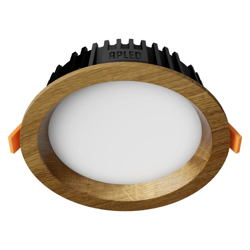APLED - LED Ugradbena svjetiljka RONDO WOODLINE LED/6W/230V 4000K pr. 15 cm hrast masivni