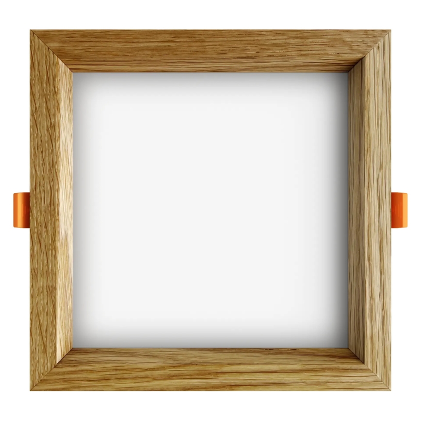 APLED - LED Ugradbena svjetiljka SQUARE WOODLINE LED/12W/230V 3000K 17x17 cm hrast masivni