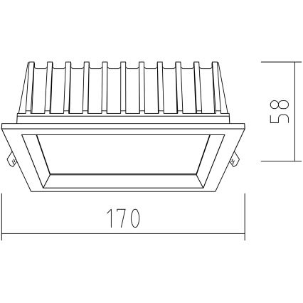 APLED - LED Ugradbena svjetiljka SQUARE WOODLINE LED/12W/230V 3000K 17x17 cm hrast masivni