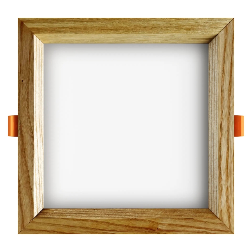 APLED - LED Ugradbena svjetiljka SQUARE WOODLINE LED/12W/230V 3000K 17x17 cm jasen masivni