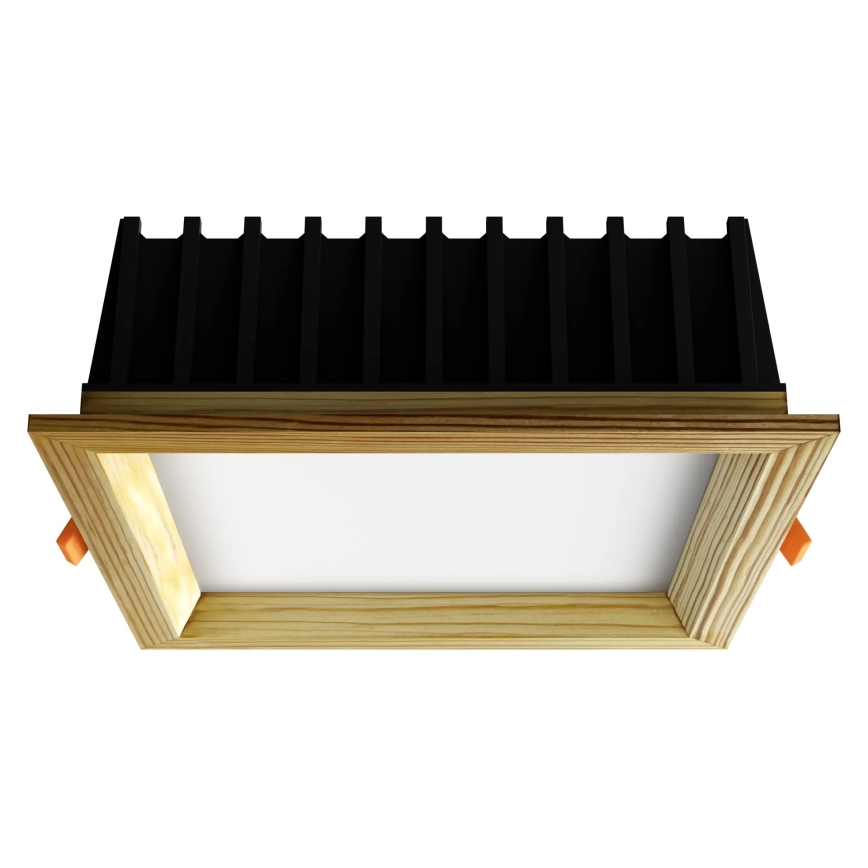APLED - LED Ugradbena svjetiljka SQUARE WOODLINE LED/12W/230V 4000K 17x17 cm bor masivni