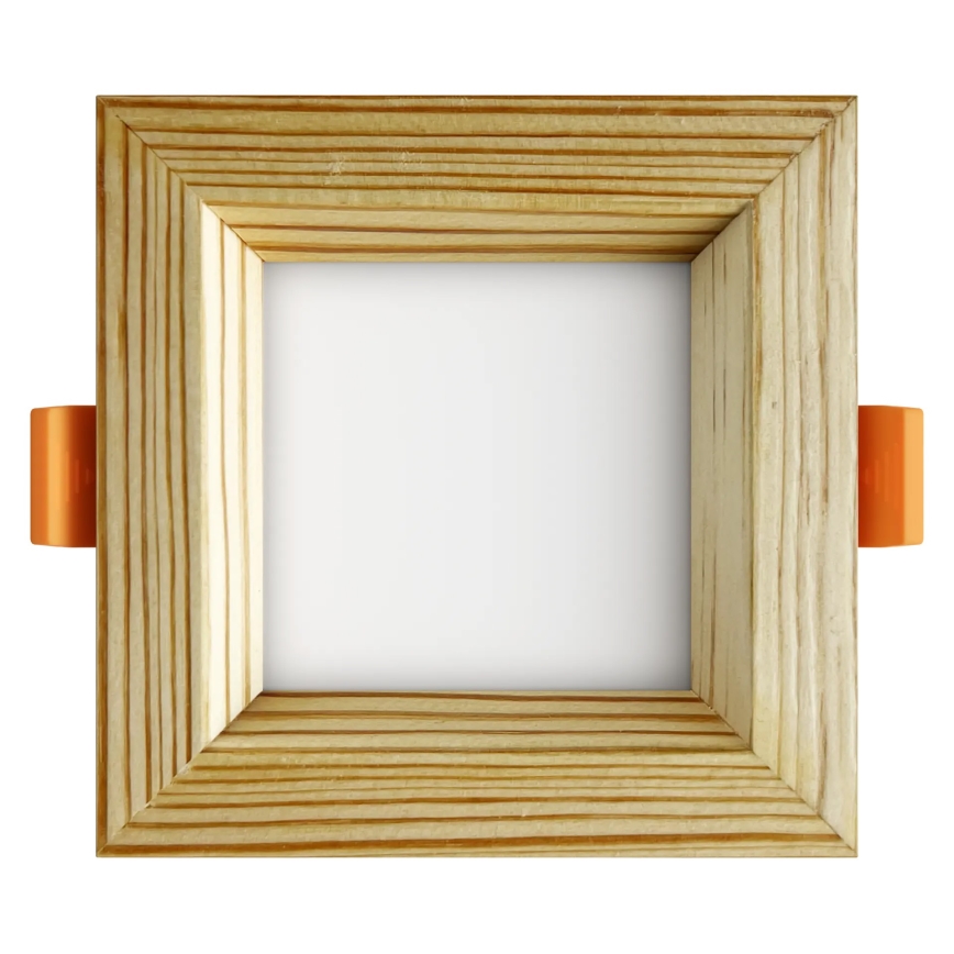 APLED - LED Ugradbena svjetiljka SQUARE WOODLINE LED/3W/230V 3000K 9x9 cm bor masivni