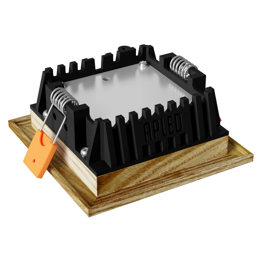 APLED - LED Ugradbena svjetiljka SQUARE WOODLINE LED/3W/230V 3000K 9x9 cm jasen masivni