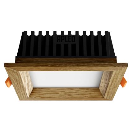 APLED - LED Ugradbena svjetiljka SQUARE WOODLINE LED/6W/230V 3000K 12x12 cm hrast masivni