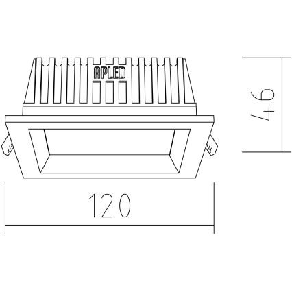 APLED - LED Ugradbena svjetiljka SQUARE WOODLINE LED/6W/230V 3000K 12x12 cm hrast masivni