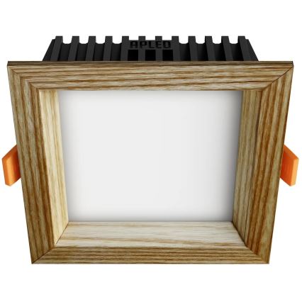 APLED - LED Ugradbena svjetiljka SQUARE WOODLINE LED/6W/230V 3000K 12x12 cm jasen masivni