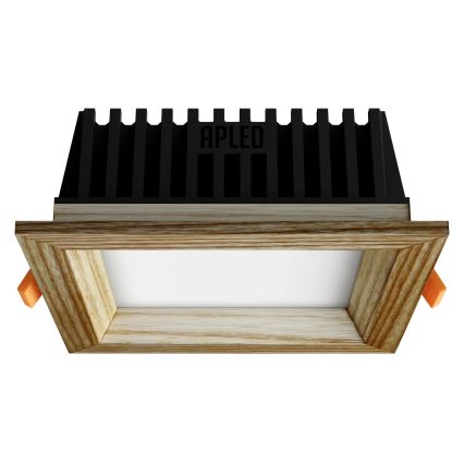 APLED - LED Ugradbena svjetiljka SQUARE WOODLINE LED/6W/230V 3000K 12x12 cm jasen masivni