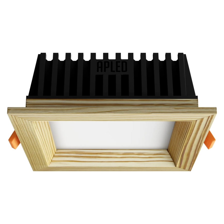 APLED - LED Ugradbena svjetiljka SQUARE WOODLINE LED/6W/230V 4000K 12x12 cm bor masivni