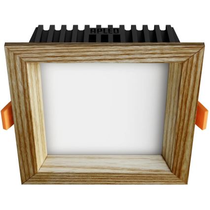 APLED - LED Ugradbena svjetiljka SQUARE WOODLINE LED/6W/230V 4000K 12x12 cm jasen masivni