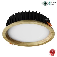 APLED - LED Ugradbena svjetiljka RONDO WOODLINE LED/12W/230V 3000K pr. 20 cm bor masivni