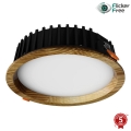APLED - LED Ugradbena svjetiljka RONDO WOODLINE LED/12W/230V 3000K pr. 20 cm jasen masivni