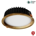 APLED - LED Ugradbena svjetiljka RONDO WOODLINE LED/12W/230V 4000K pr. 20 cm jasen masivni