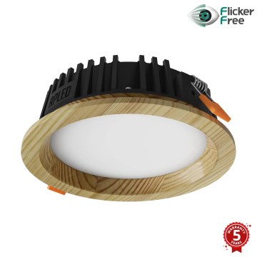 APLED - LED Ugradbena svjetiljka RONDO WOODLINE LED/6W/230V 4000K pr. 15 cm bor masivni